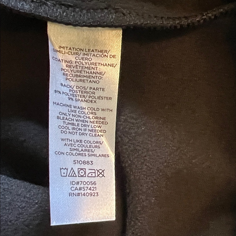 LOFT Black Faux Leather Leggings, NWOT, M - Picture 4 of 4